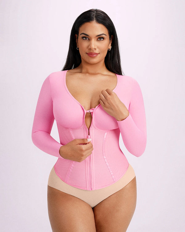 NeoSweat® Long Sleeve Tummy Control Corset Top