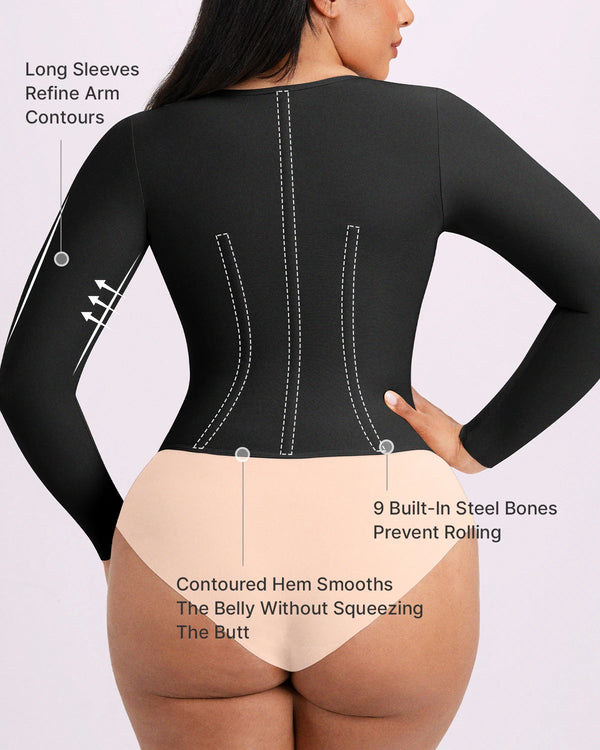 NeoSweat® Long Sleeve Tummy Control Corset Top