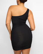One Shoulder Ruched Shaping Dress
