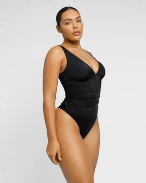 Pearlshine Active V Neck One Piece Swimsuit