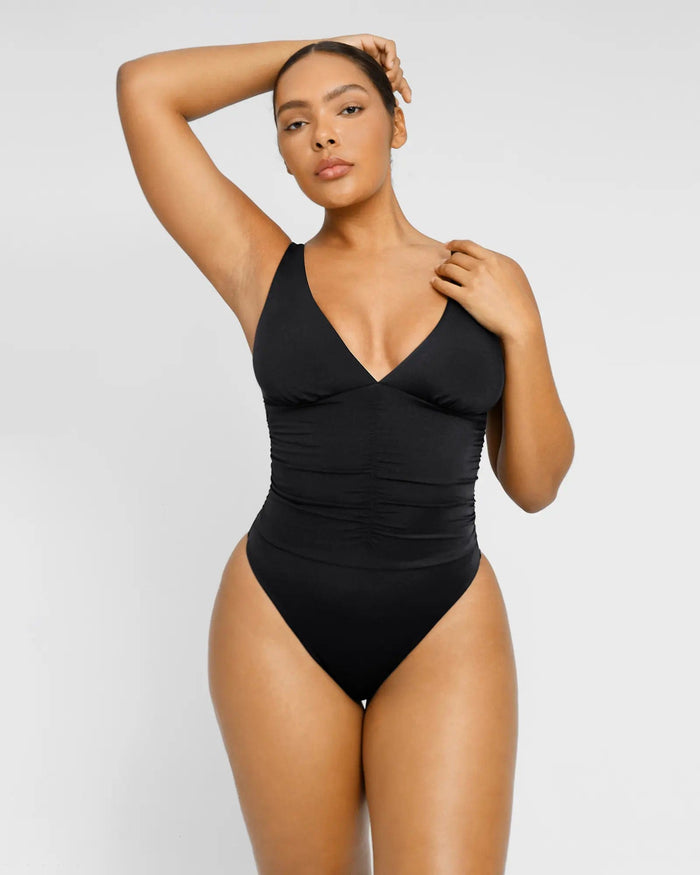 Pearlshine Active V Neck One Piece Swimsuit