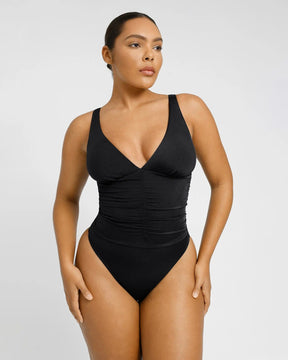 Pearlshine Active V Neck One Piece Swimsuit