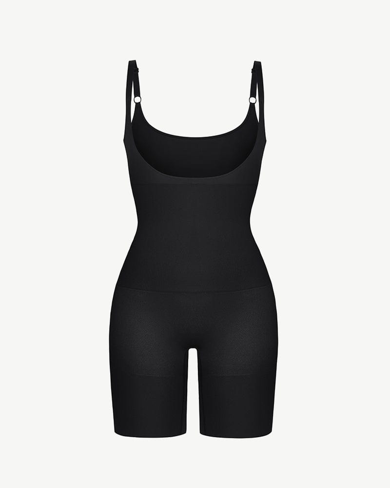 Conturve Black Open Bust Shaping Bodysuit | New Look