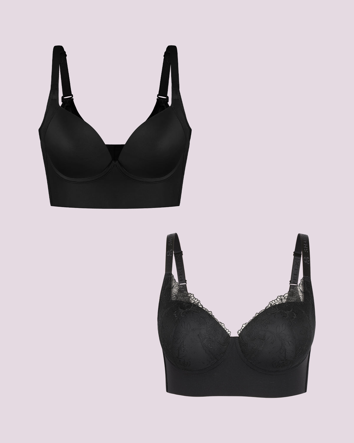 Push-Up Bra + Lace Underwire Bra Bundle