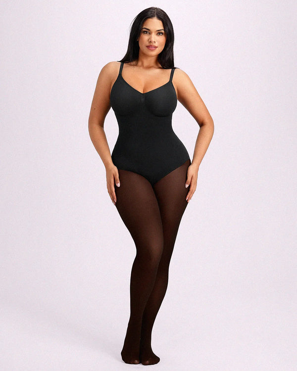 Sheer-Look Thermal Full Body Tights