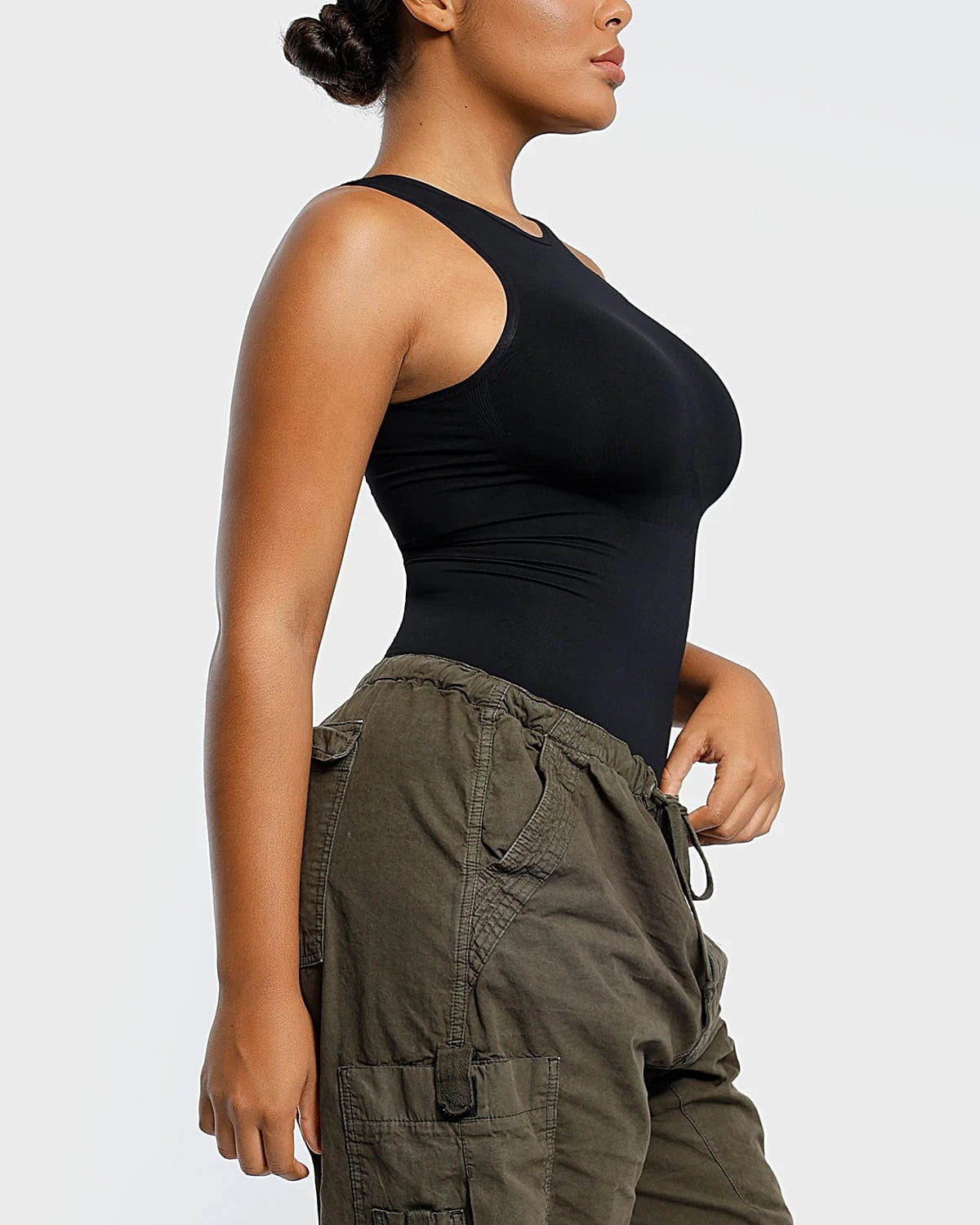 Sleeveless High Neck Bodysuit Stylish Practical