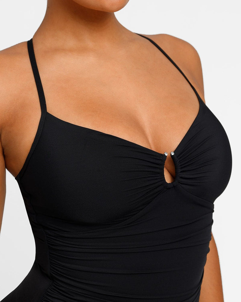 Smart Sculpt U-Ring Cut Out Shaping Swimsuit, Womens One Piece Bathing Smart Sculpt U-Ring Cut Out Shaping Swimsuit, Womens One Piece Bathing