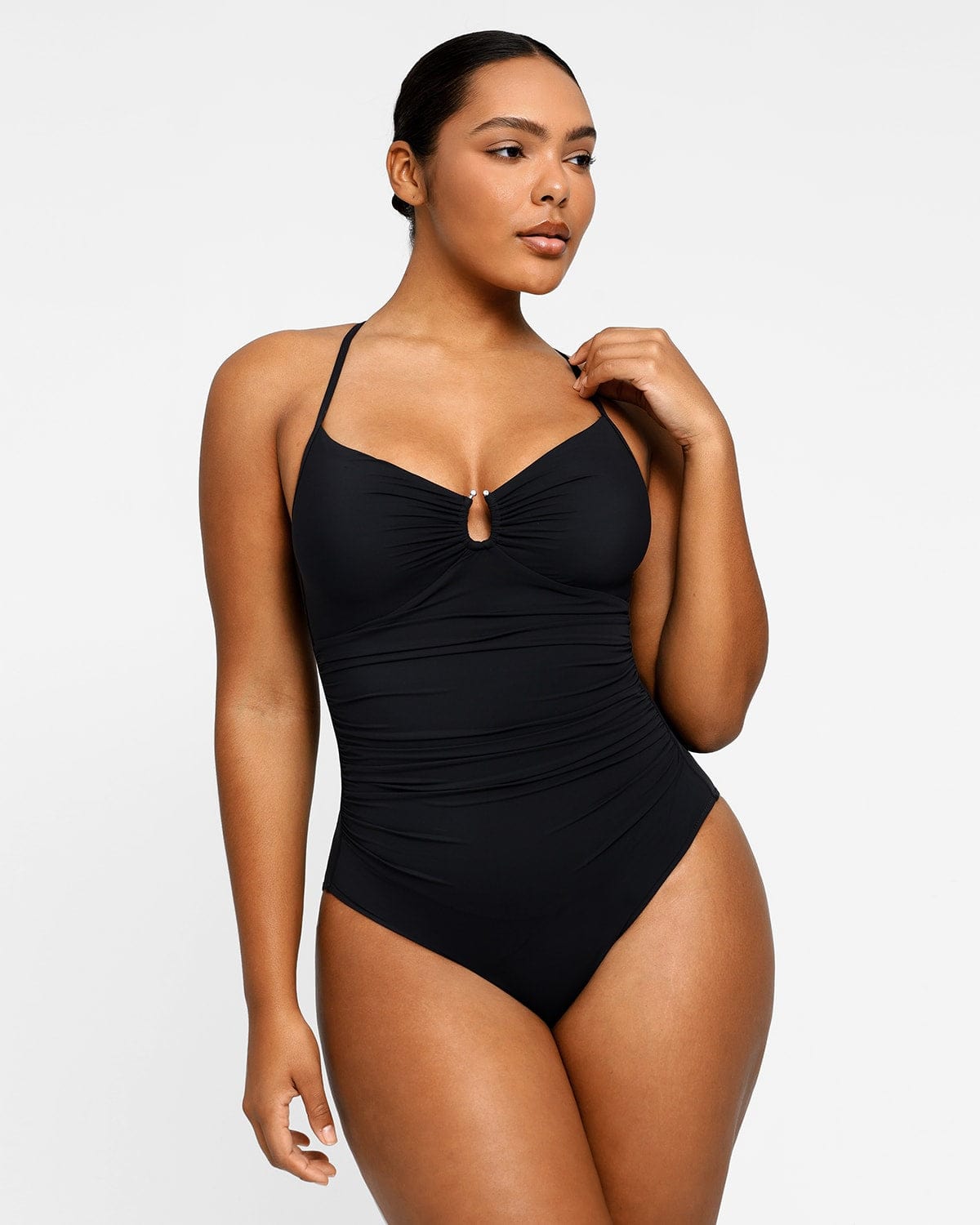 Smart Sculpt U-Ring Cut Out Shaping Swimsuit