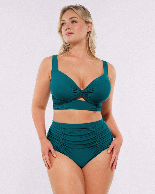 Smart Sculpt™ Twist-Front Bikini Top & High-Waisted Bottom Set
