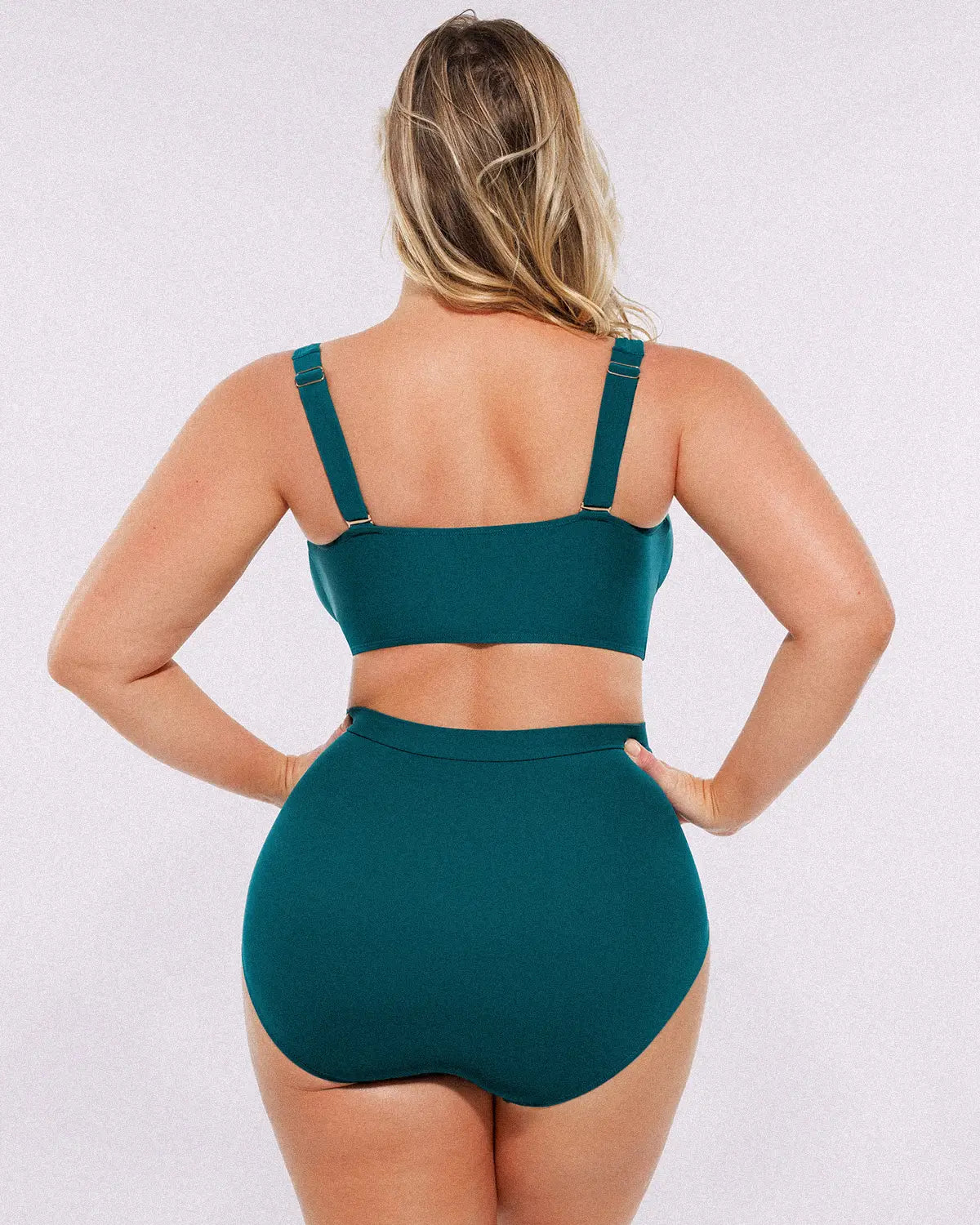 Back view of bikini set with supportive fit and flattering silhouette