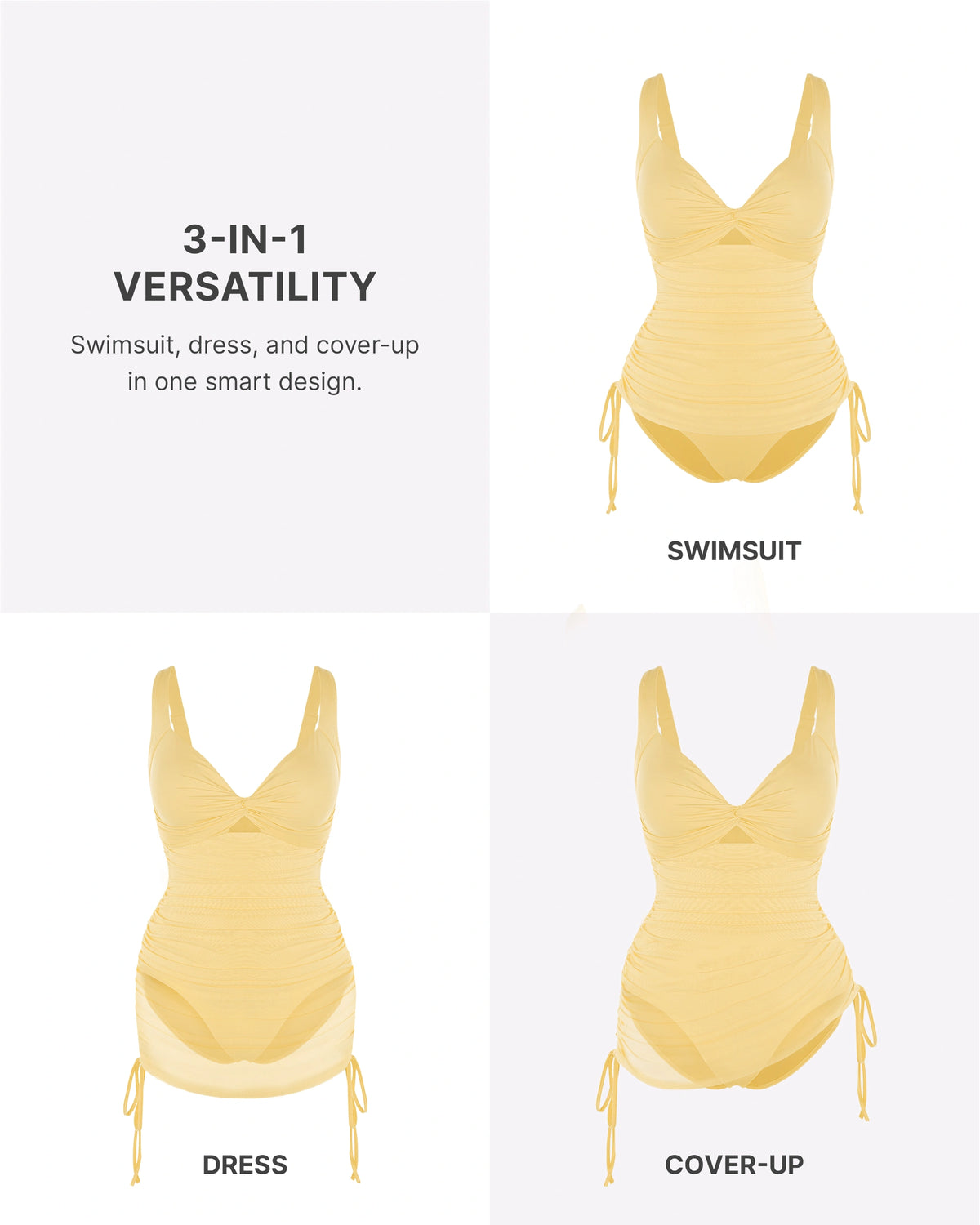 Smart Sculpt™ All-In-One Mesh Wrap Shaping Swimsuit