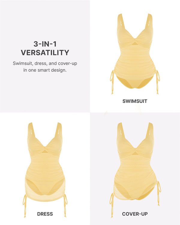 Smart Sculpt™ All-In-One Mesh Wrap Shaping Swimsuit