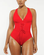 Smart Sculpt Plunge Corset Shaping Swimsuit