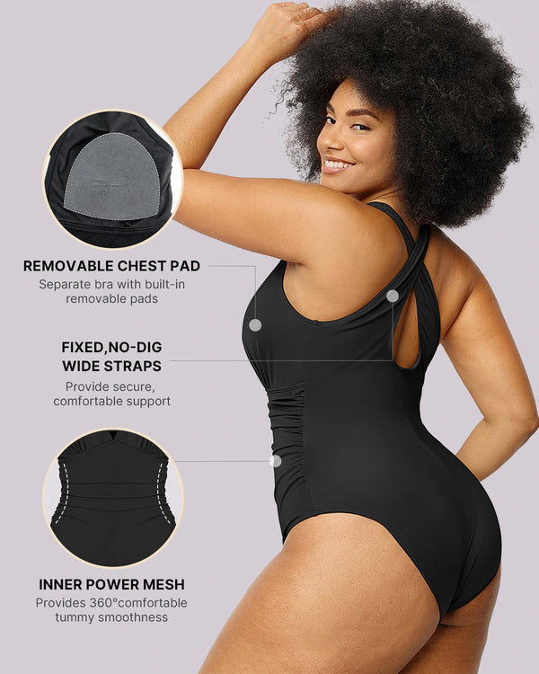 Smart Sculpt™ Plunge Cutout Swimsuit