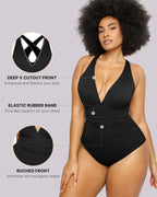 Smart Sculpt™ Plunge Cutout Swimsuit