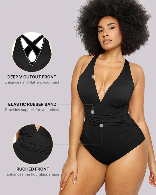 Smart Sculpt™ Plunge Cutout Swimsuit
