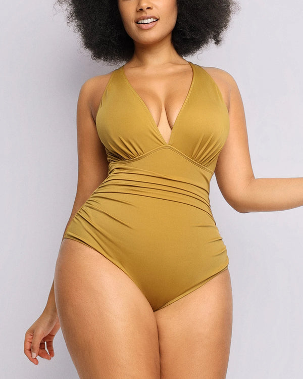 Smart Sculpt™ Plunge Cutout Swimsuit
