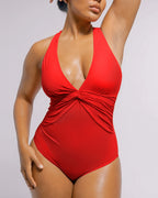 Smart Sculpt™ Ruched Twist-Front Shaping Swimsuit
