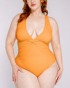 Smart Sculpt™ Ruched Twist-Front Shaping Swimsuit