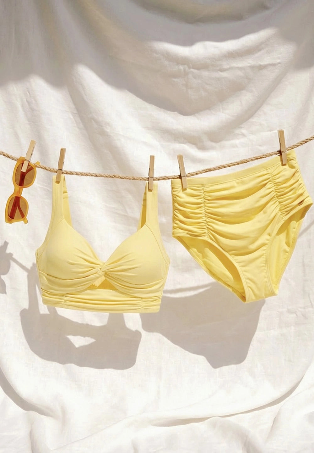 Smart Sculpt™ Apex Twist-Front Bikini Top & High-Waisted Bottom Set