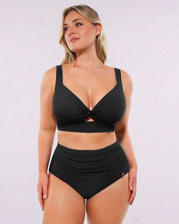 Smart Sculpt™ Twist-Front Bikini Top & High-Waisted Bottom Set