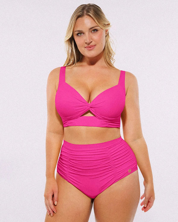 Smart Sculpt™ Twist-Front Bikini Top & High-Waisted Bottom Set