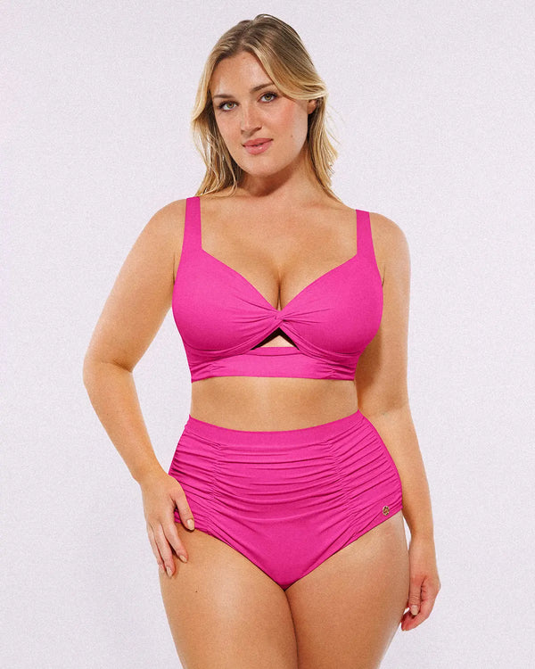 Smart Sculpt™ Twist-Front Bikini Top & High-Waisted Bottom Set