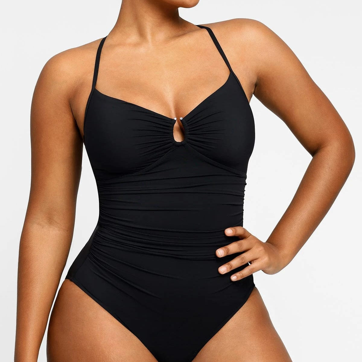 Smart Sculpt U-Ring Cut Out Shaping Swimsuit