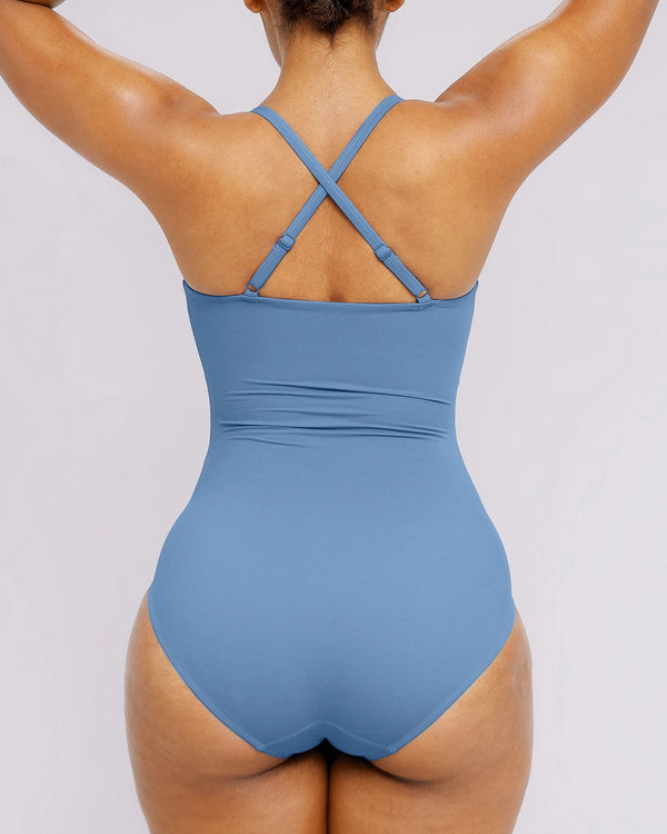 Smart Sculpt U-Ring Cut Out Shaping Swimsuit V-neck Shiny Women Waist Ruching Backless Beach Resort Comfy One Piece Suits Bikini - 200000345 Smart Sculpt U-Ring Cut Out Shaping Swimsuit V-neck Shiny Women Waist Ruching Backless Beach Resort Comfy One Piece Suits Bikini - 200000345