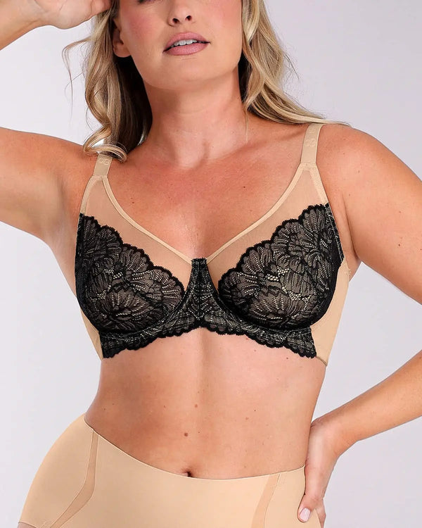 Supportive Unlined Lace Underwired Bra