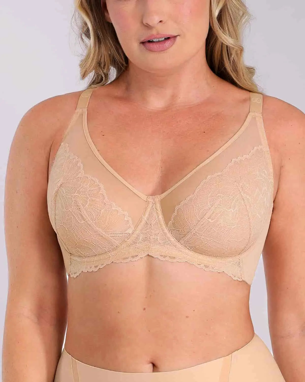 Supportive Unlined Lace Underwired Bra