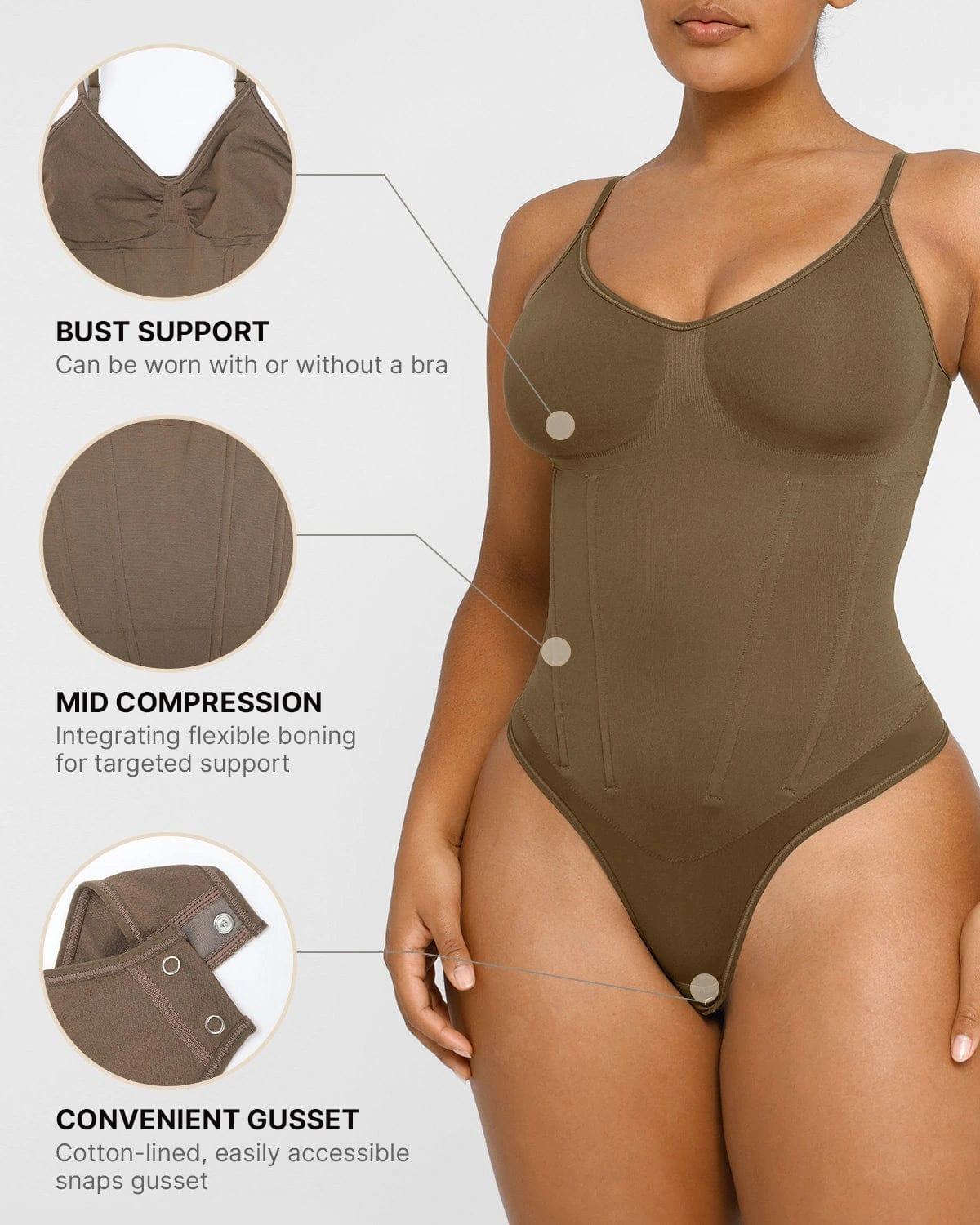 Waist Boning Corset Bodysuit SHAPELLX