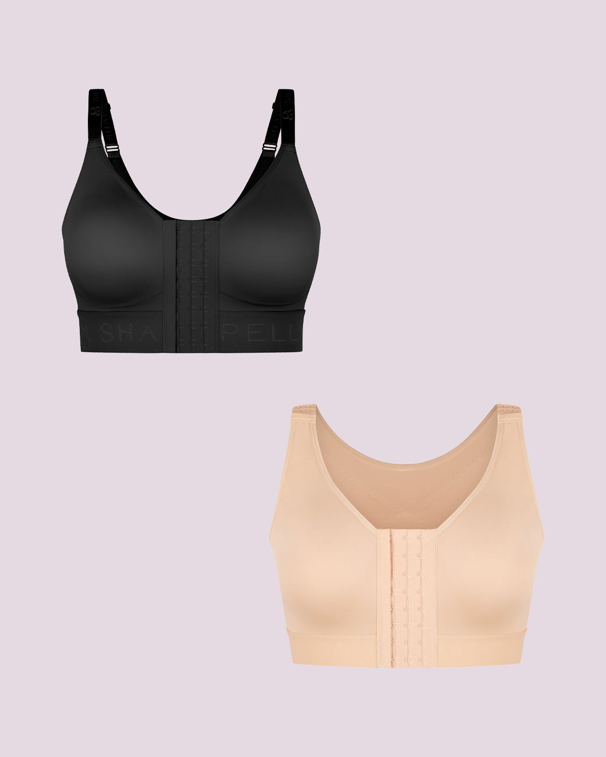 Wireless Front-Closure Bra + Back Support Bra Bundle