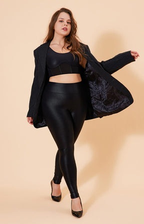 High Waisted Faux Leather Leggings
