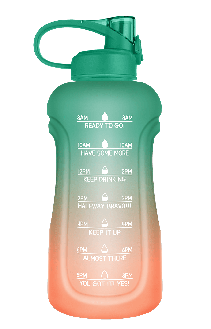 Motivational Soft Touch Water Bottle, 128 Oz.